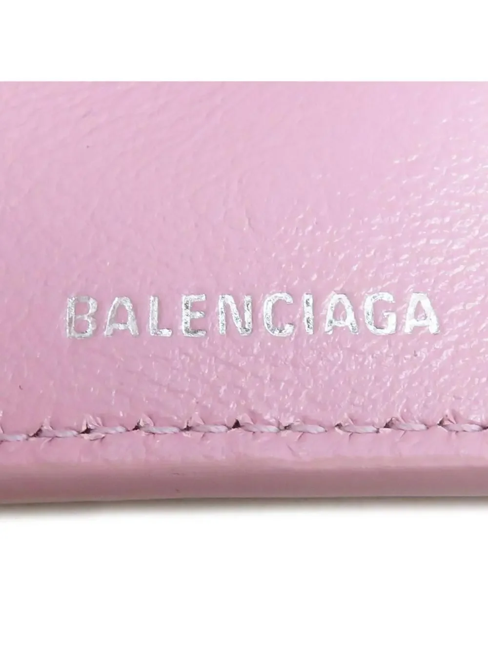 Auth Balenciaga Trifold Wallet Pink #321129B25B